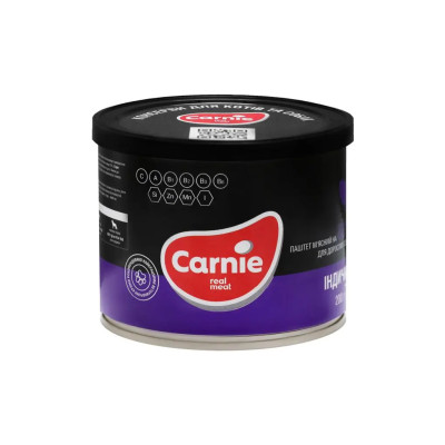 Консерви для собак Carnie Dog м'ясний паштет з індичкою 200 г (4820255190167)