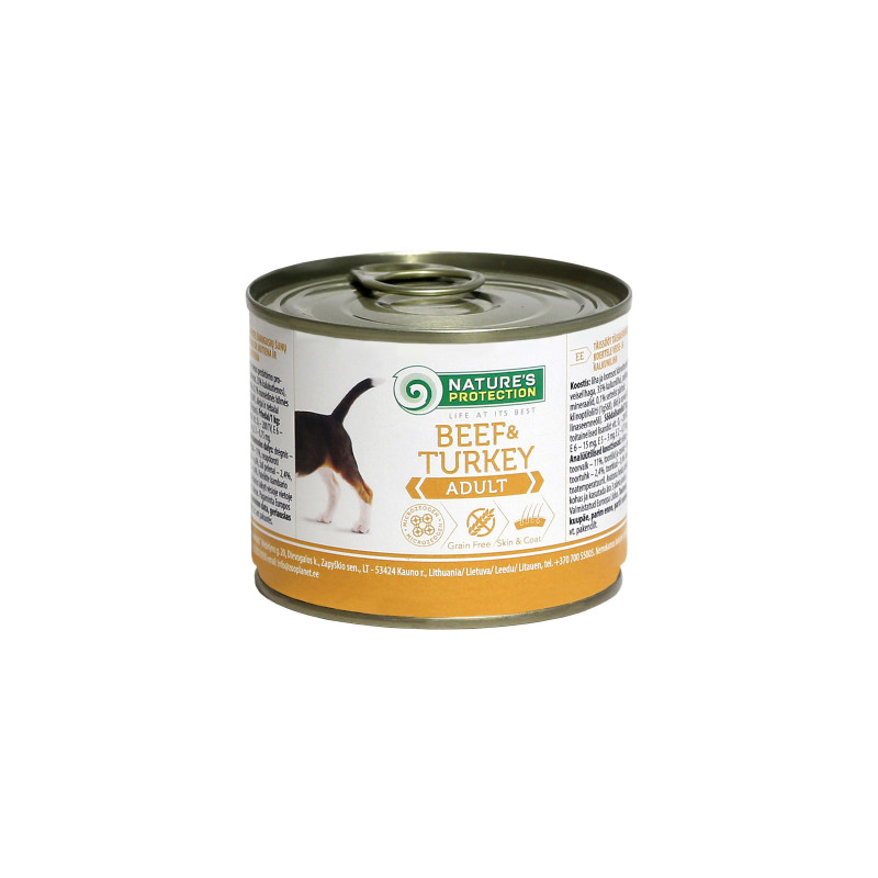 Консерви для собак Nature's Protection Adult Beef&Turkey 200 г (KIK24523)