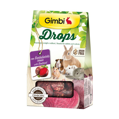 Ласощі для гризунів GimBi дропси з буряком 50 г (4002064201887)