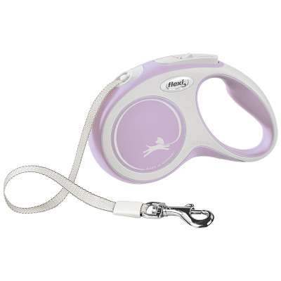 Повідок для собак Flexi New Comfort S стрічка 5 м (бузковий) (4000498043509)