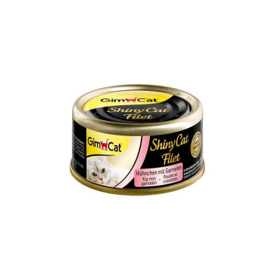 Консерви для котів GimCat Shiny Cat Filet курка і креветки 70 г (4002064412962)