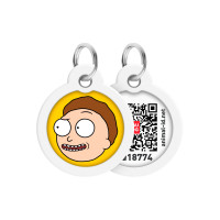 Адресник для тварин WAUDOG Smart ID з QR паспортом "Рік і Морті 2", коло 25 мм (225-0281)