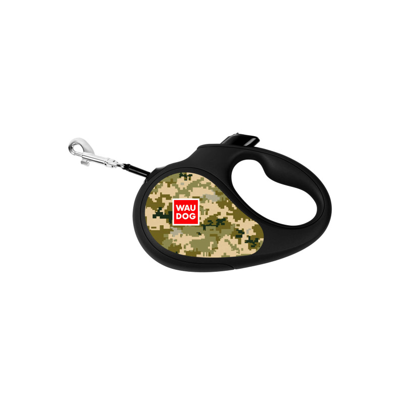 Повідок для собак WAUDOG R-leash Мілітарі світловідбиваюча стрічка S 5 м (381-4026)