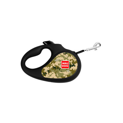 Повідок для собак WAUDOG R-leash Мілітарі світловідбиваюча стрічка S 5 м (381-4026)