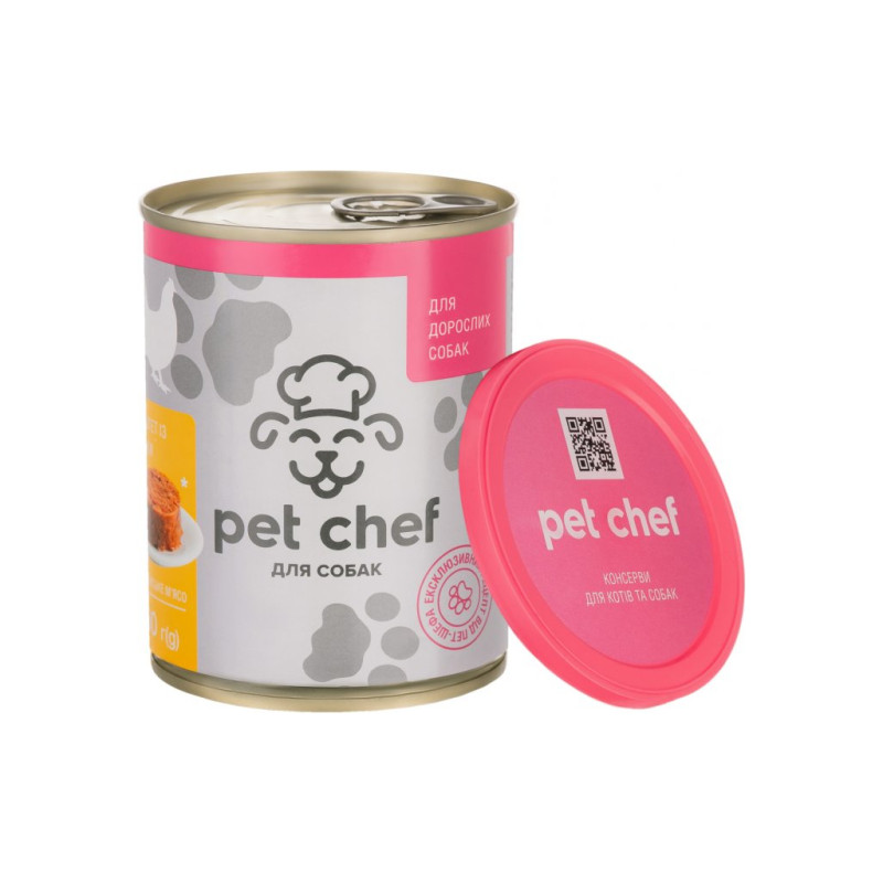 Консерви для собак Pet Chef паштет з куркою 360 г (4820255190242)