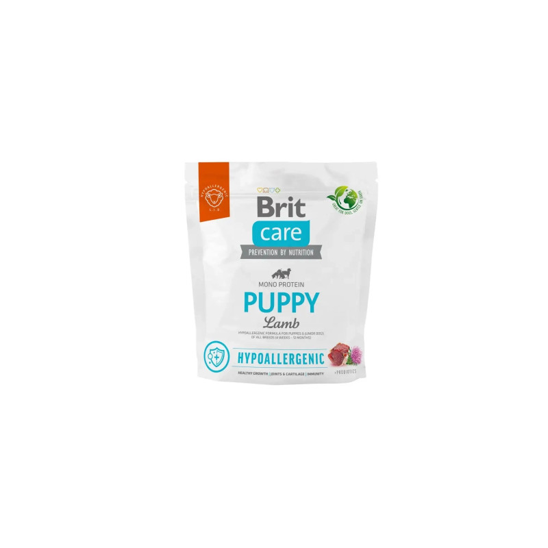 Сухий корм для собак Brit Care Dog Hypoallergenic Puppy гіпоалергенний з ягням 1 кг (8595602558971)