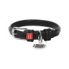 Нашийник для тварин WAUDOG Glamour з QR-паспортом "Стрази" XS Ш 9 мм чорний (33061)