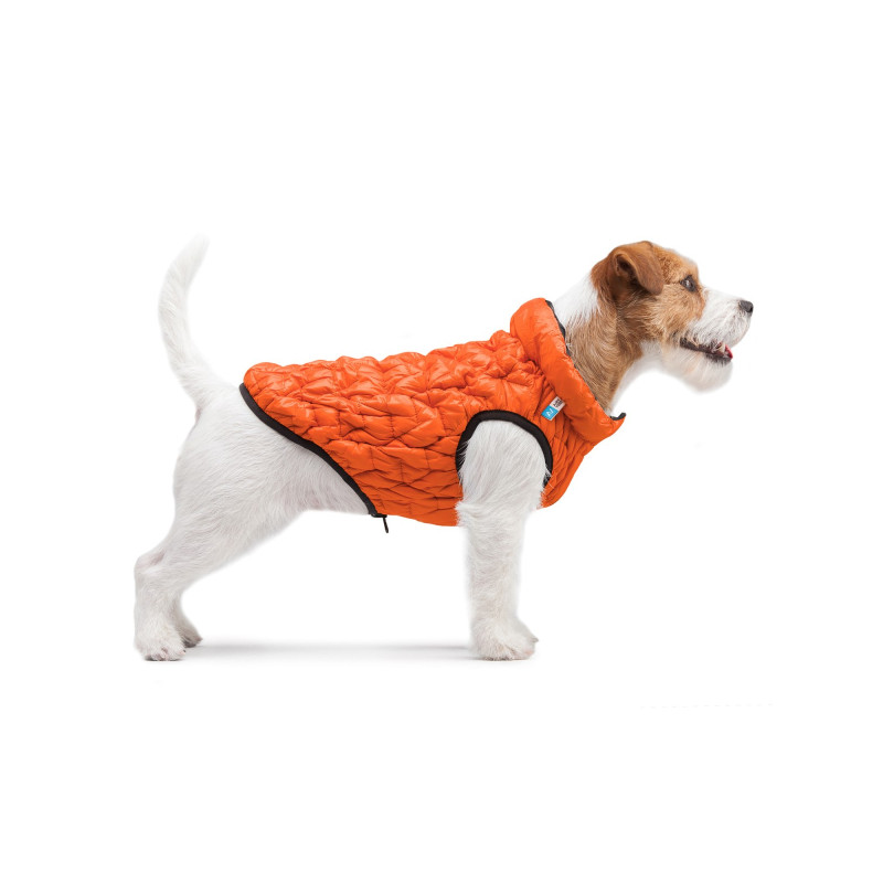 Курточка для тварин Collar AiryVest UNI двостороння M 43 жовтогарячо-чорна (2549)