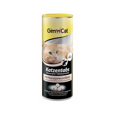 Вітаміни для котів GimCat Katzentabs Маскарпоне та біотин 710 таблеток (4002064408064)