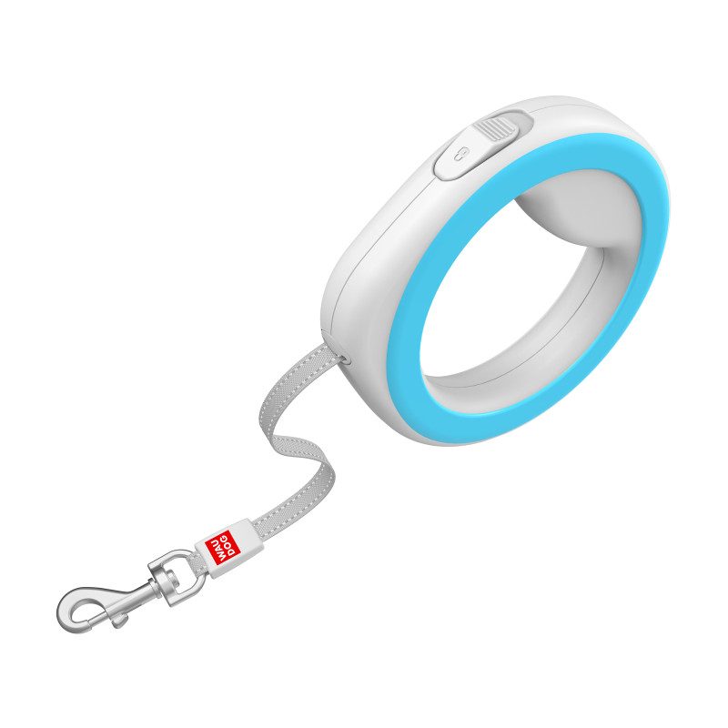 Повідок для собак WAUDOG R-leash світловідбиваюча стрічка XS-M до 40 кг 2.9 м блакитни (81272)