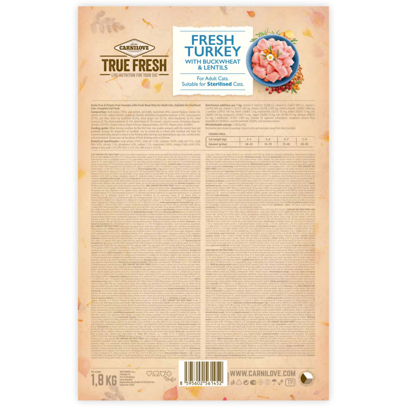Сухий корм для кішок Carnilove True Fresh Cat Chicken 1.8 кг (8595602561483)