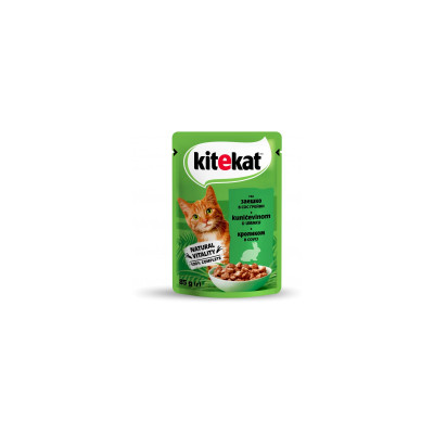 Вологий корм для кішок Kitekat з кроликом у соусі 85 г (5900951307324)