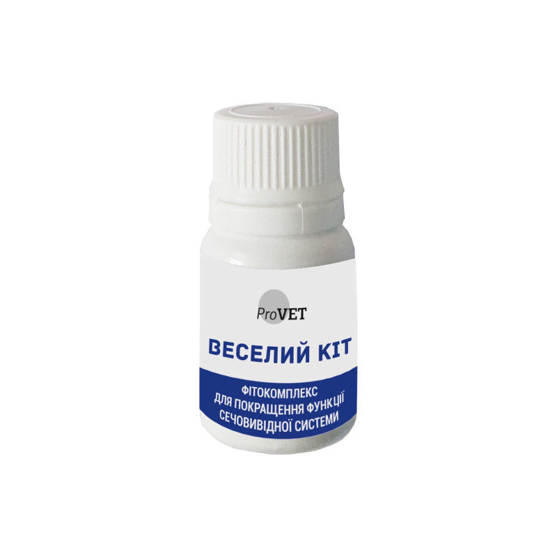 Краплі для тварин ProVET Веселий Кіт для покращення функції сечовивідної системи 20 мл (4823082417520)