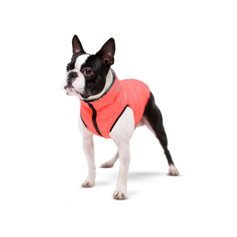 Курточка для тварин Airy Vest двостороння XS 25 коралово-сіра (1667)