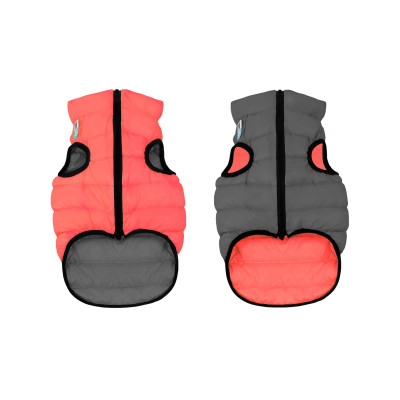 Курточка для тварин Airy Vest двостороння XS 25 коралово-сіра (1667)