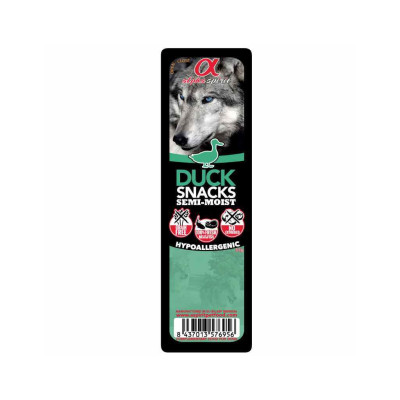 Ласощі для собак Alpha Spirit DOG Snacks Duck напіввологі з качки, кубики 35 г (8437013576956)