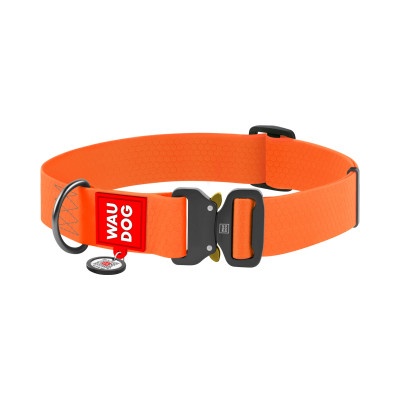 Нашийник для тварин WAUDOG Waterproof з QR паспортом XXL Ш 40 мм Д 43-70 см(помаранчевий) (28014)