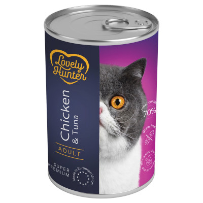 Консерви для котів Lovely Hunter Sterilised with Chicken and Tuna 400 г (LHU45615)