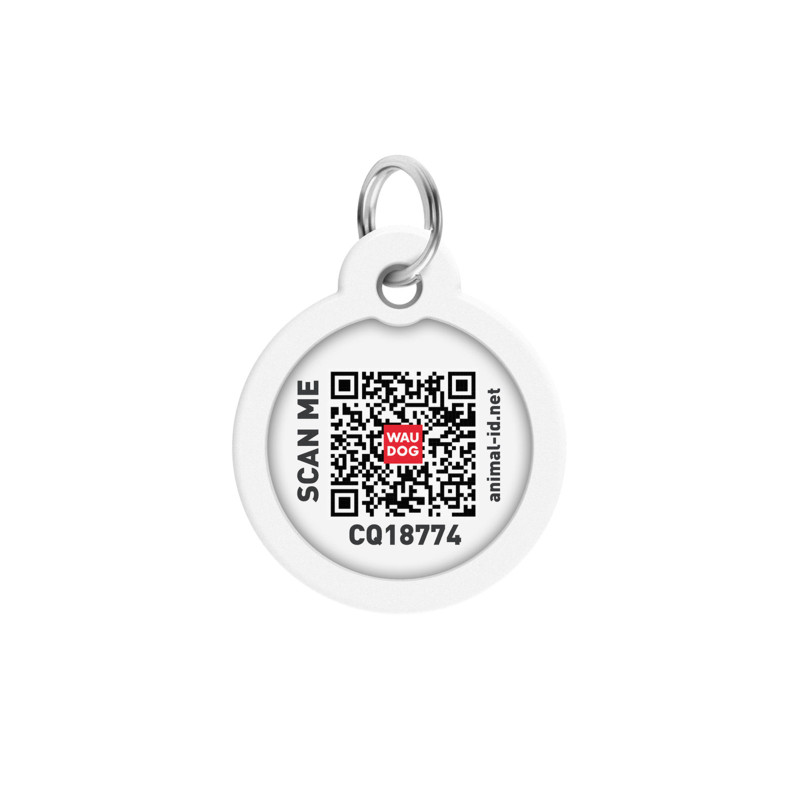 Адресник для тварин WAUDOG Smart ID з QR паспортом "Супергерої логоманія" коло 30 мм (230-1014)