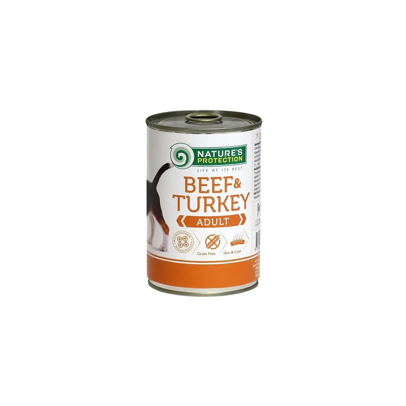 Консерви для собак Nature's Protection Adult Beef&Turkey 400 г (KIK45097)
