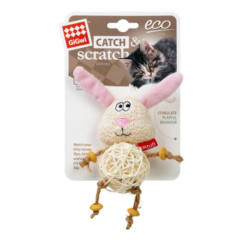 Іграшка для котів GiGwi Catch&scratch Зайчик 10 см (2344)