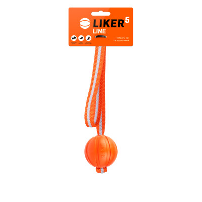 Іграшка для собак Liker Line М'ячик зі стрічкою 5 см (6286)