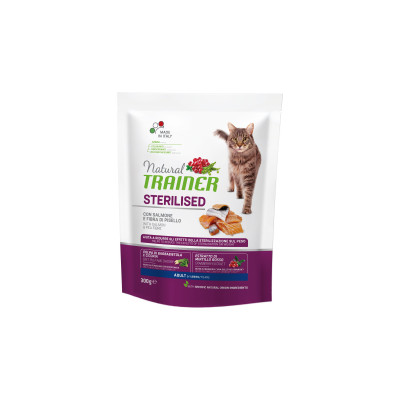 Сухий корм для кішок Trainer Natural Super Premium Adult Sterilised з лососем 300 г (8059149230528)