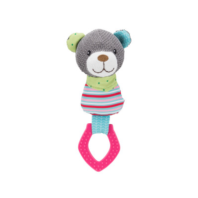 Іграшка для собак Trixie «Junior» Ведмедик з кільцем 23 см (4011905361772)