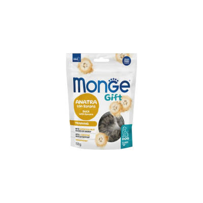Ласощі для собак Monge Gift Dog Training качка з бананом 150 г (8009470085748)