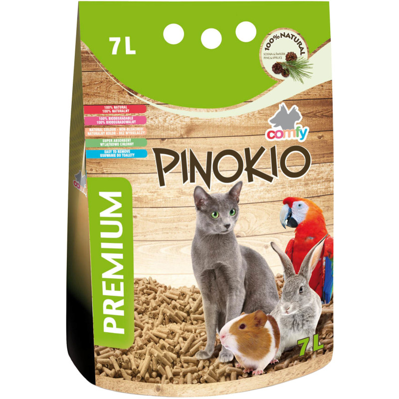 Наповнювач для туалету Comfy Pinokio деревний 7 л (5905546142427)