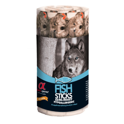 Ласощі для собак Alpha Spirit DOG Sticks Fish напіввологі з риби, палички 160 г (8437013576604)