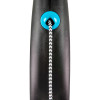 Повідок для собак Flexi Black Design М трос 5 м (блакитний) (4000498033432)