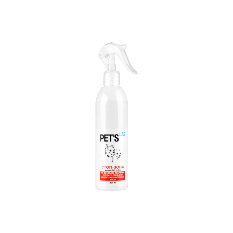 Спрей для тварин Pet's Lab Стоп-зона для відлякування кішок і собак 300 мл (9038)