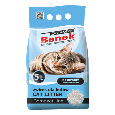 Наповнювач для туалету Super Benek Бентонітовий компактний 5 л (5905397010036)