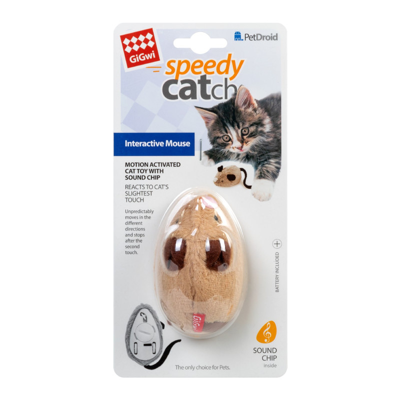 Іграшка для котів GiGwi speedy Catch Інтерактивна мишка 9 см (75240)