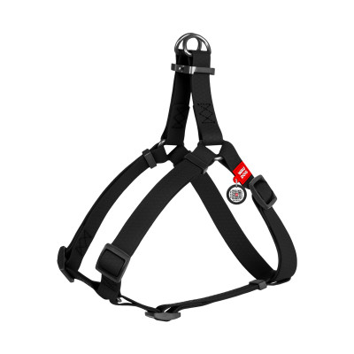 Шлея для собак WAUDOG Waterproof з QR-паспортом L Ш 25 мм Д 60-90 см чорна (27671)