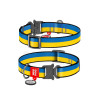 Нашийник для тварин WAUDOG Nylon з QR паспортом Colors of freedom металева пряжка-фастекс XL (4508-4020)