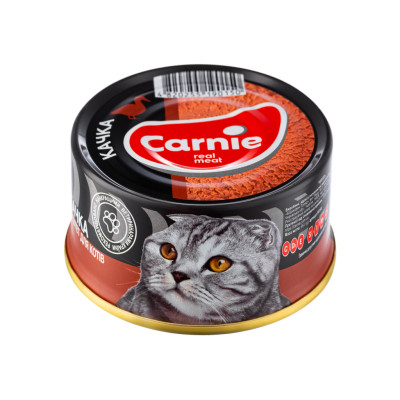 Паштет для котів Carnie м'ясний з качкою 90 г (4820255190471)