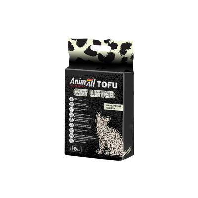Наповнювач для туалету AnimAll Тофу Classic Соєвий грудкувальний 2.6 кг (6 л) (4820224500379)