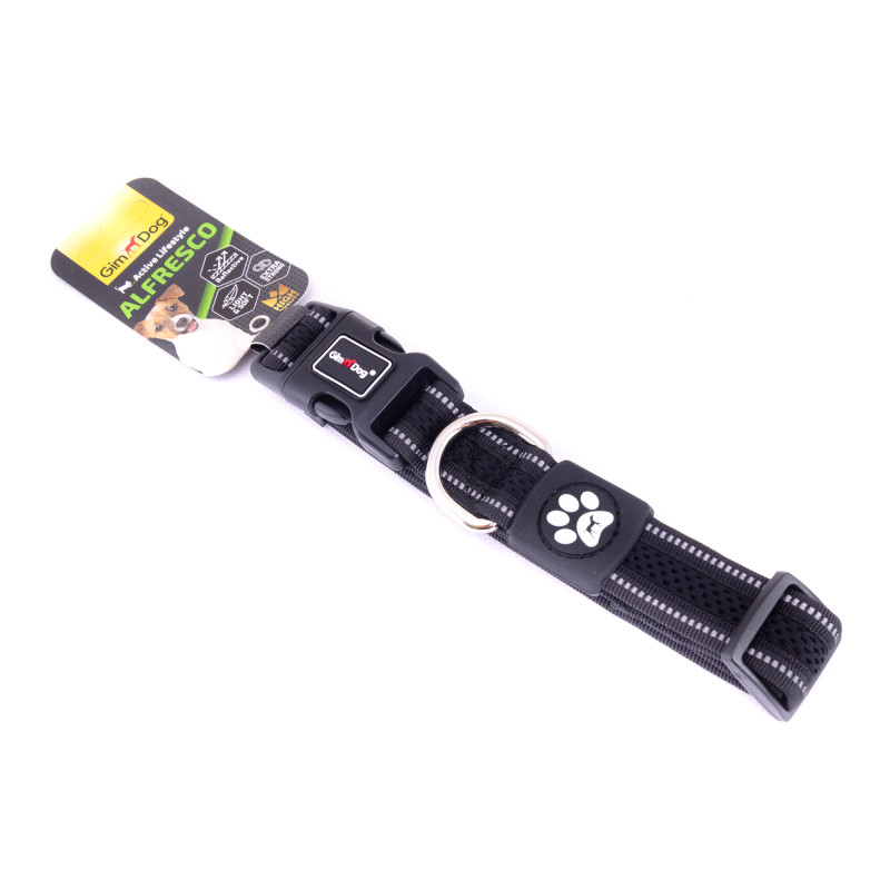 Нашийник для тварин GimDog Alfresco неопрен 35-51 см/25 мм чорний (8009632059464)