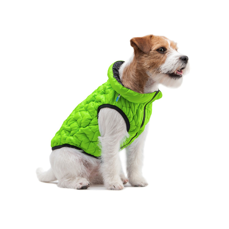 Курточка для тварин Collar AiryVest UNI двостороння M 43 салатово-чорна (2543)