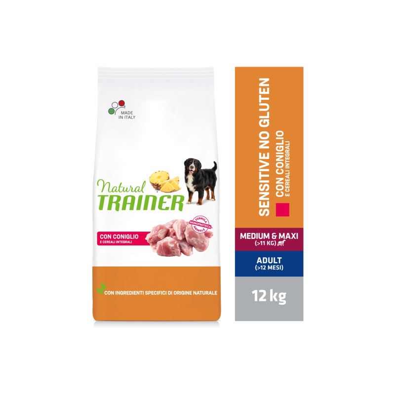 Сухий корм для собак Trainer Natural Dog Sensitive gluten free with Rabbit 12 кг (8059149428161)