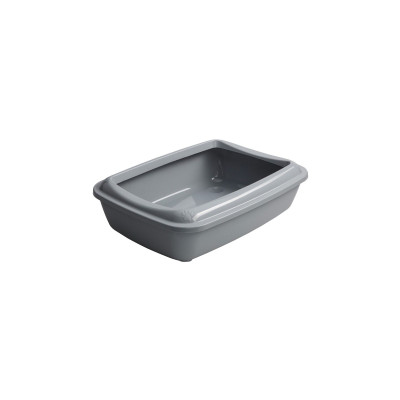 Туалет для котів AnimAll CNR-106 з лопаткою 50х37х13.5 см (сірий) (2000981202514)