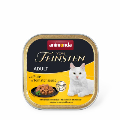 Вологий корм для кішок Animonda Vom Feinsten Adult with Turkey in Tomato sauce 100 г (4017721833608)