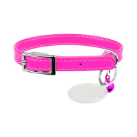 Нашийник для тварин WAUDOG Glamour з QR паспортом Д 22-30 см рожевий (32487)