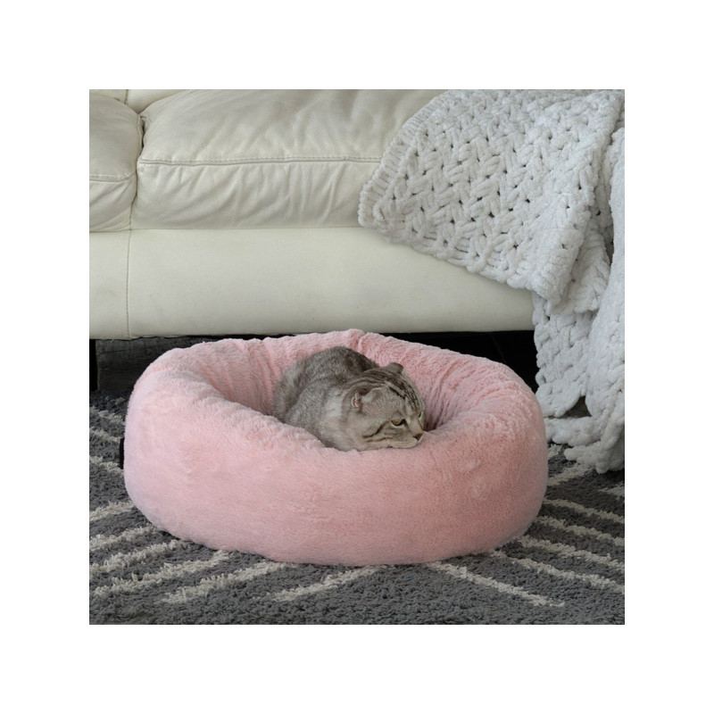 Лежак для тварин Природа "SOFT" (48х48х17 см) Рожевий (4823082417889)
