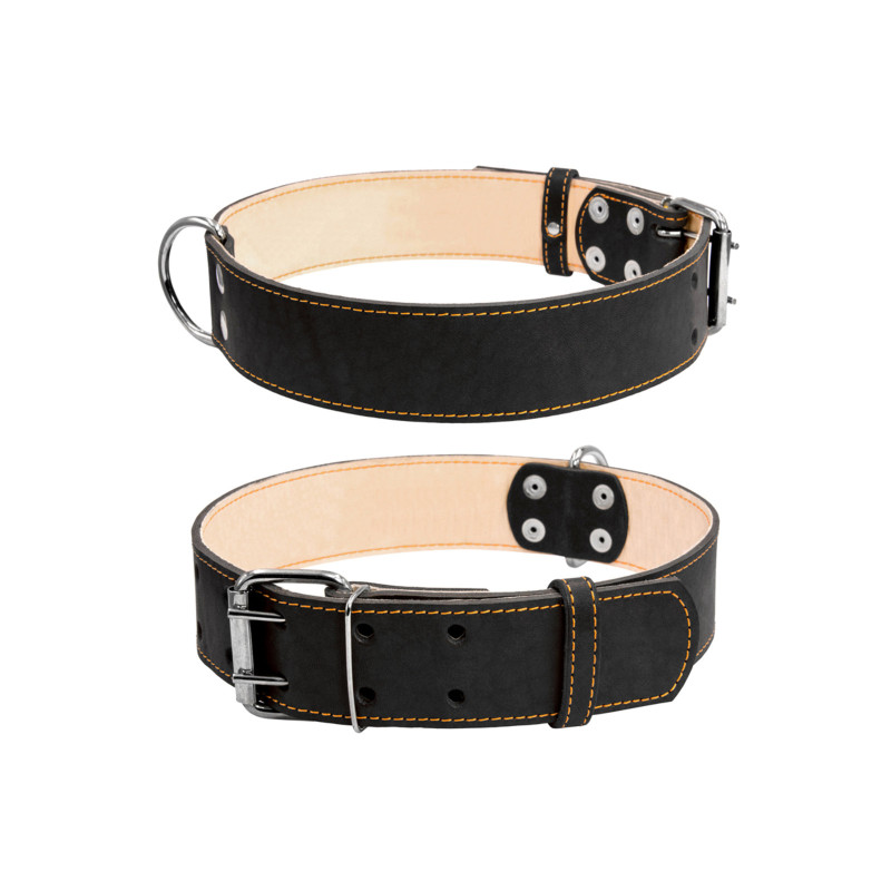 Нашийник для тварин Collar подвійний 45 мм 56-68 см чорний (03591)