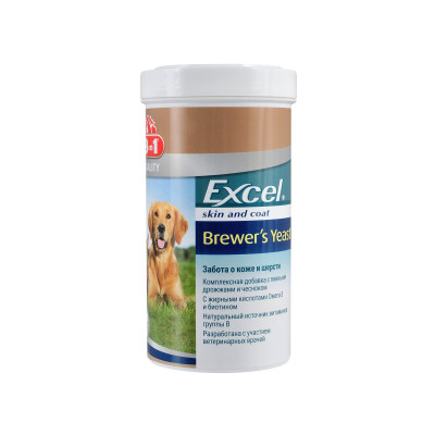 Таблетки для тварин 8in1 Excel Brewers Yeast Пивні дріжджі 780 шт (4048422115717)