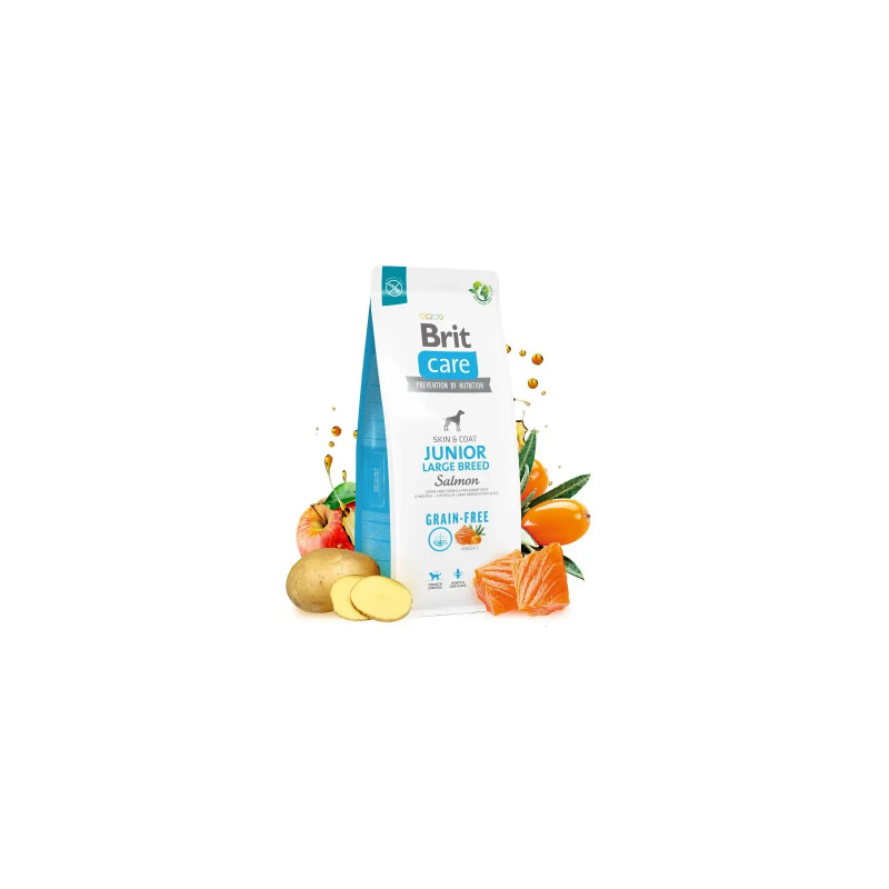 Сухий корм для собак Brit Care Dog Grain-free Junior Large Breed для великих порід з лососем 3 кг (8595602558872)