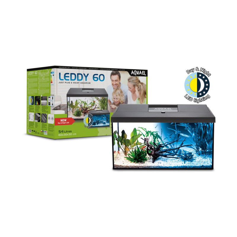 Акваріум AquaEl Leddy з балкою Day&Night чорний (60 л) (5905546327992)